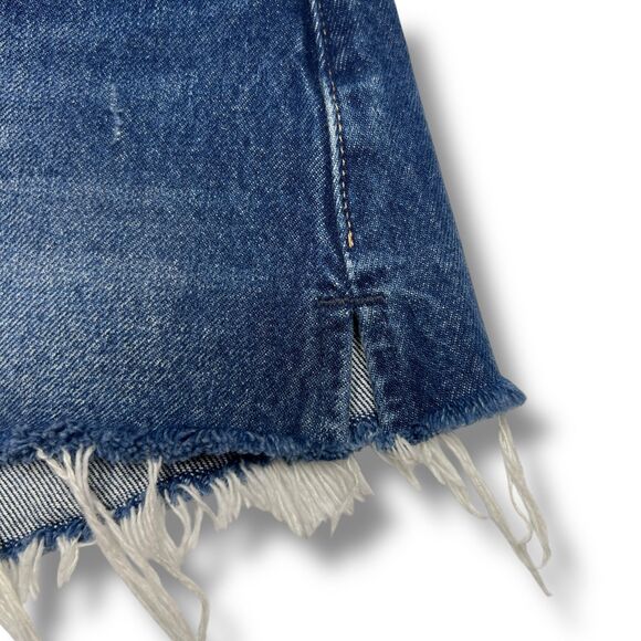 Levis Made & Crafted Womens Cut Off Denim Jean Shorts 26 Blue Hi Rise Cheeky New - Picture 4 of 12